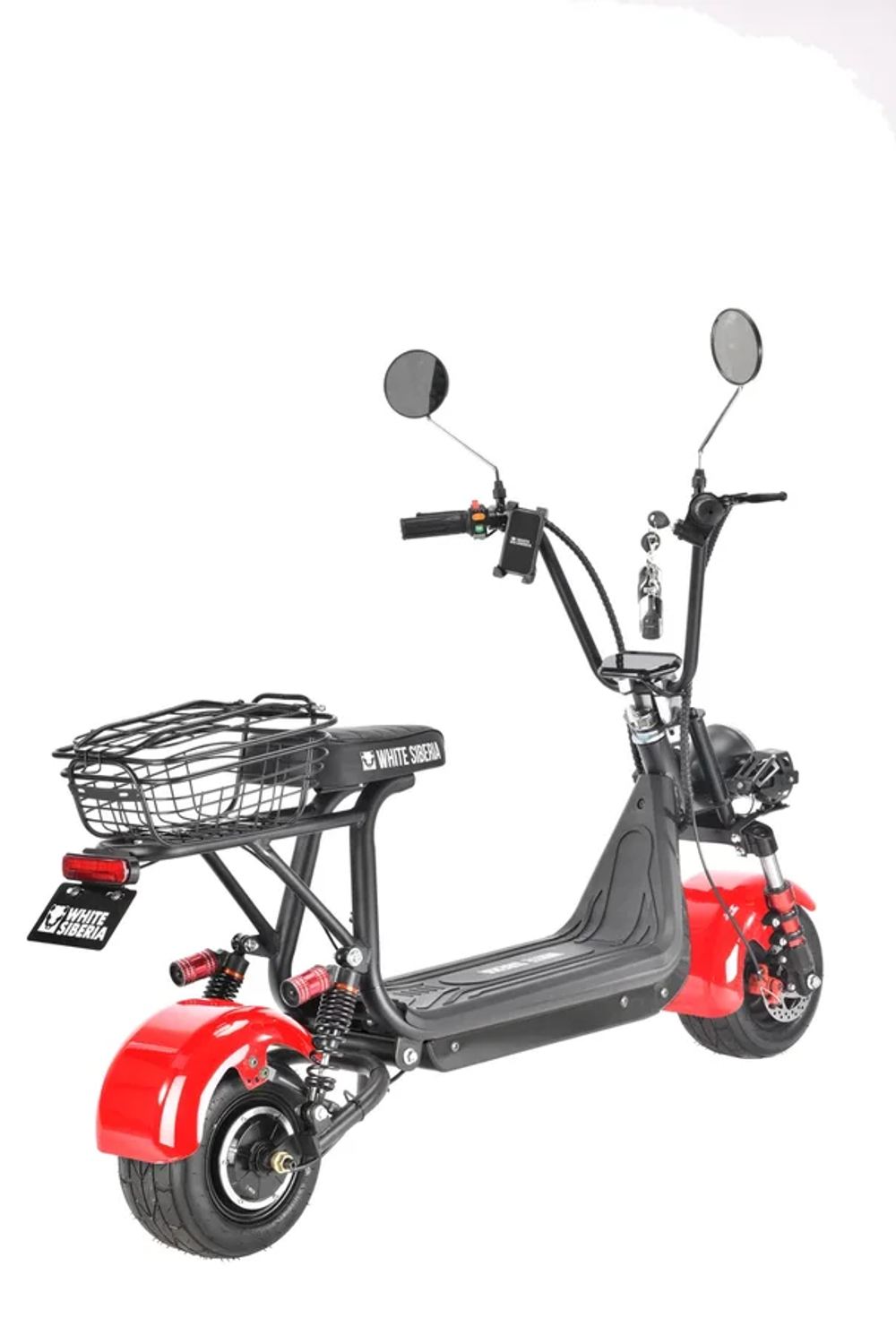 Электроскутер CityCoco White Siberia MINI R 1200W Красный