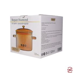 Кастрюля с крышкой Repast Diamond 1350 мл медовая
