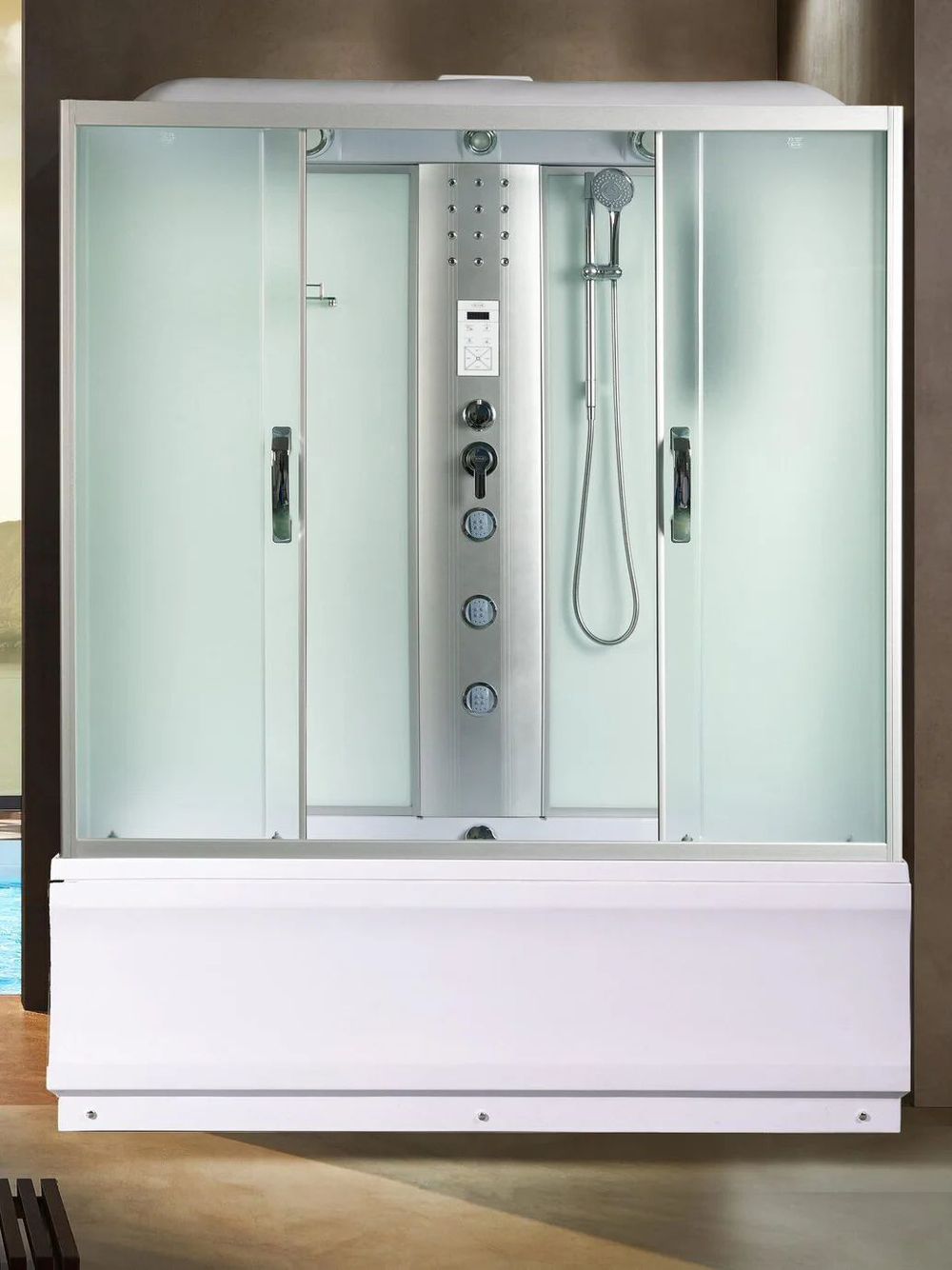 Душевая кабина RIVER  SENA 170/70/55 MT 170х70 см,  матовое стекло, поддон высокий, радио, гидромассаж