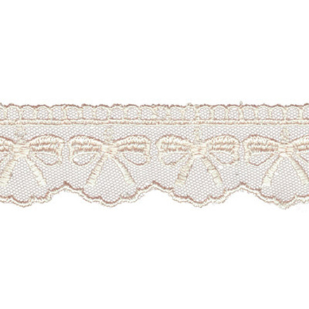 Кружево "Gamma", "сетка",  32 мм, цв.кремовый