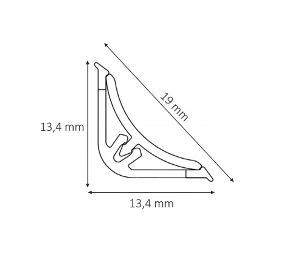 Плинтус для столешниц LB15 Белый 3м