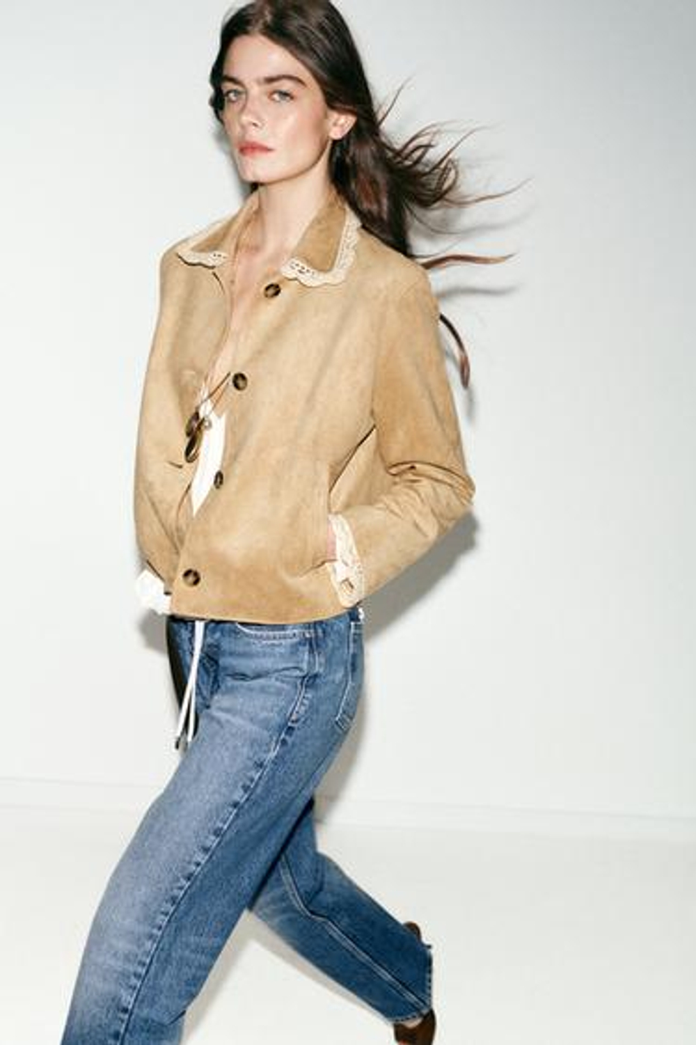 Искусственная замша куртка - ZARA