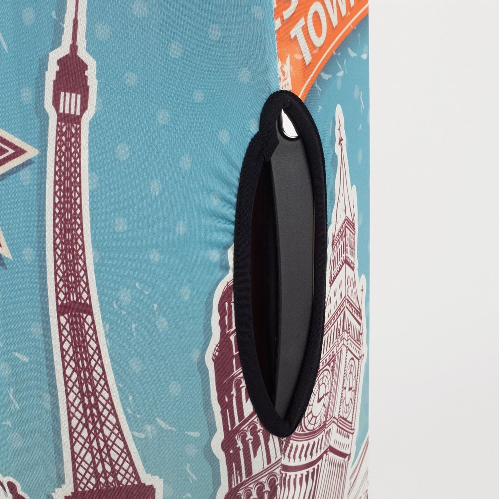 Чехол на чемодан 24", цвет голубой, 7488313