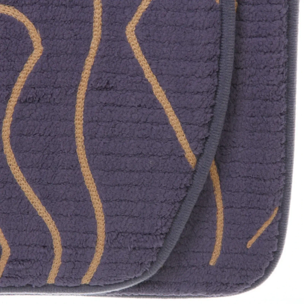 Набор для ванной и туалета 3 пр. «Flo» ( 2 коврика 50*80+50*40, 1 чехол на крышку унитаза)серый