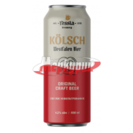 Квас Fessla кисло-сладкий 0,45 л ж/б