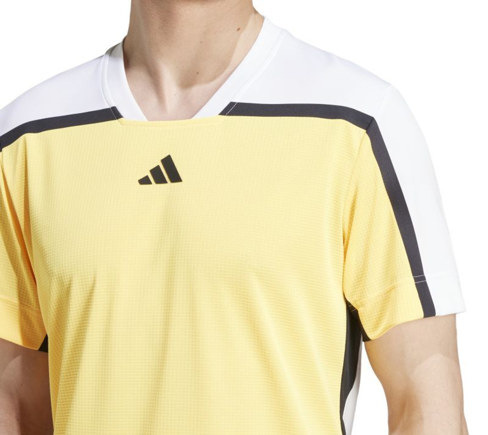 Мужская теннисная футболка Adidas Heat.Rdy FreeLift Pro Polo Shirt - orange/white/black