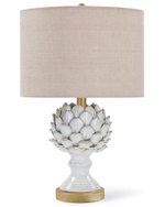 Белая настольная лампа “Мерида”