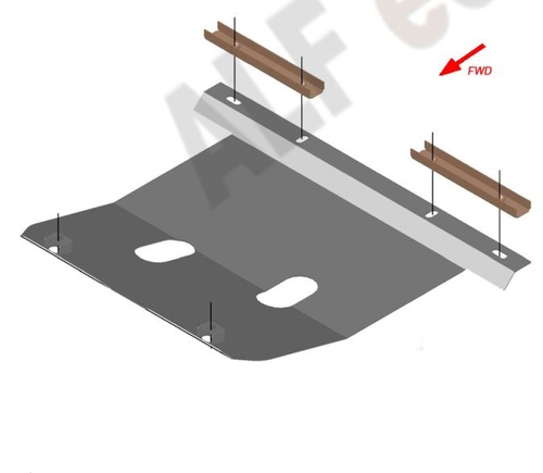 Защита ALFeco картера двигателя для Chevrolet Niva 2002-, V-1,7 (сталь 2 мм) арт.ALF0307.2st