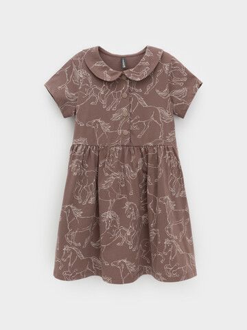 платье  для девочки  КР 5848/капучино,красивые лошадки к631