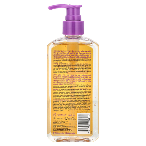 b.tan, Glow Your Own Way, Hydrated AF, Gradual Face + Body Gel, 8 fl oz (236 ml)