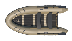 Надувная ПВХ-лодка BADGER Air Line 420, Олива