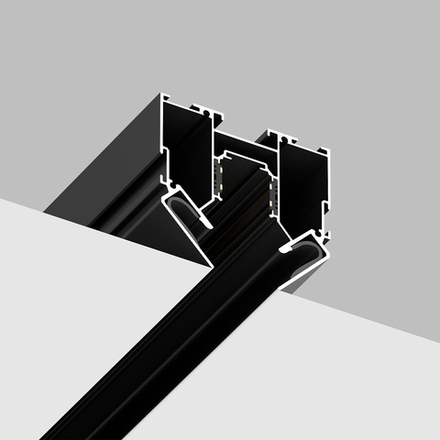 Встраиваемый магнитный трек в натяжной ПВХ потолок Crystal Lux CLT 0.134 01 L2000 BL
