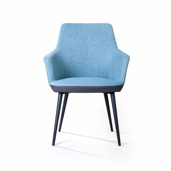 Стул с подлокотниками Frank, рогожка комби синий