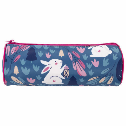 Пенал-тубус BRAUBERG, с эффектом SOFT TOUCH, полиэстер, "Bunny", 22х8 см, 270062