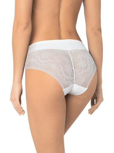 Трусики-макси с соблазнительными кружевными элементами (Размер: M) (Цвет: бежевый)