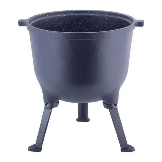 Котелок чугунный 10 л. на ножках с антипригарным покрытием Kamille KM-4802M