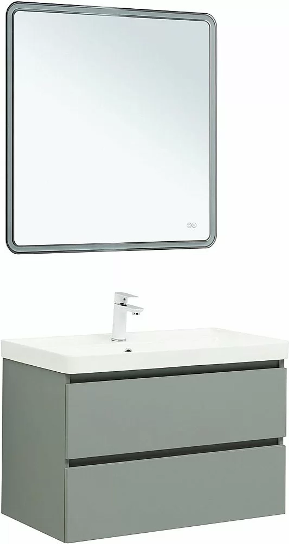 Тумба с раковиной Aquanet Вега 2.0 337961/301805 80 мисти грин
