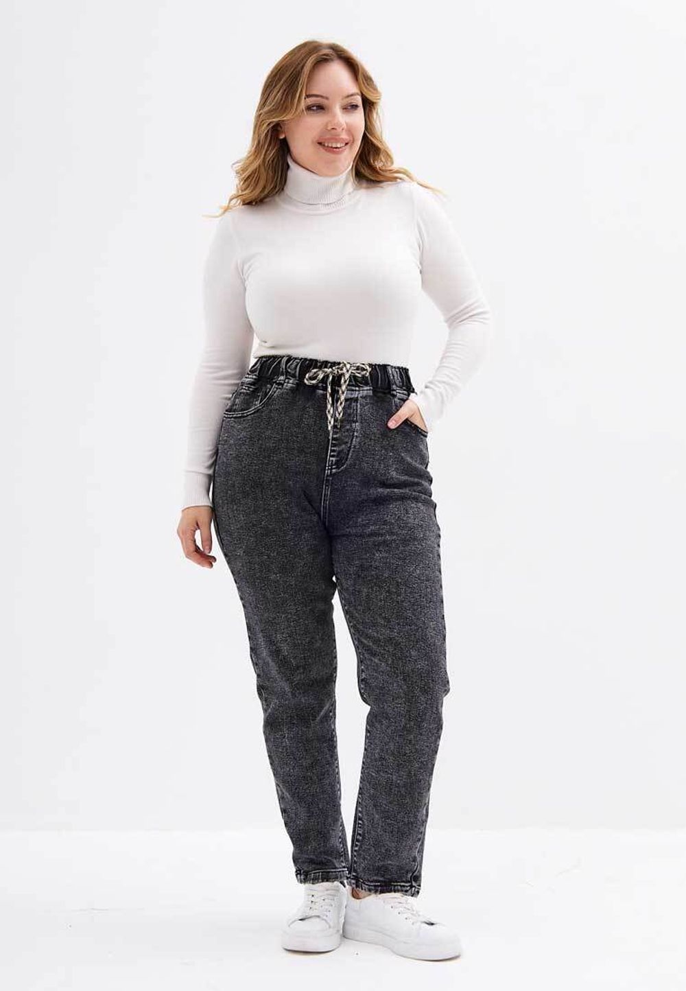 Джинсы на резинке больших размеров