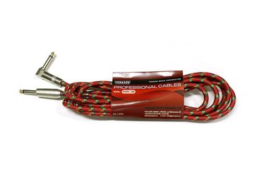 Кабель инструментальный, 8м, прямой/угловой, красный, Yerasov 3LUXE-8m-RD