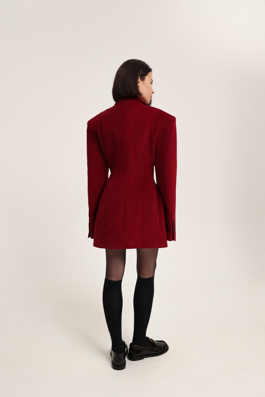 Платье-жакет из вельвета