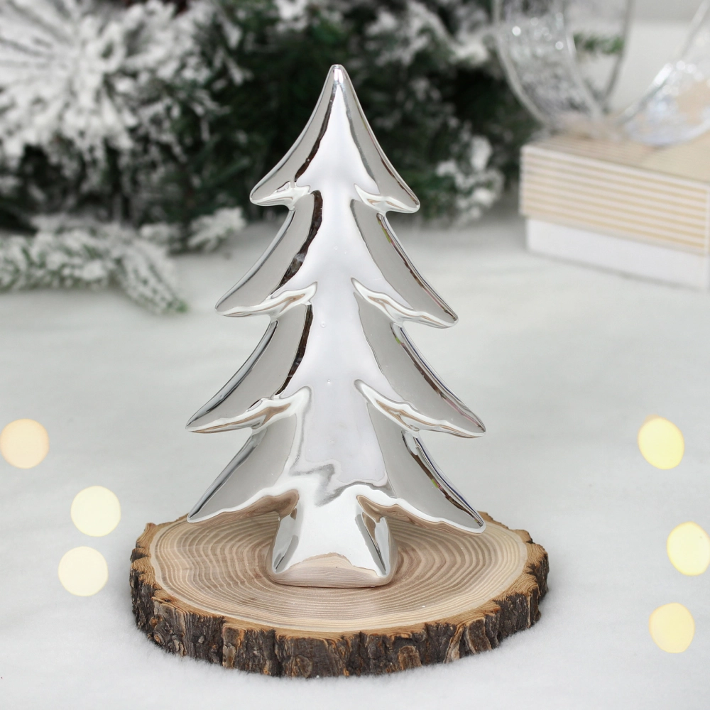 Украшение новогоднее GLOSS «Шикарная елка» 11*4*18 см, Серебро