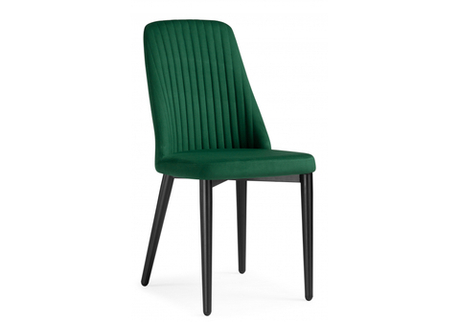 Стул на металлокаркасе Woodville Фена R зеленый, черный, ножки черные