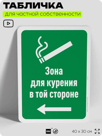 Табличка информационная для частной территории "Дымим дальше", на дом, для участка, для подъезда, организаций и частных территорий, предупреждающая, 40х30 см, Silver Plane x Айдентика Технолоджи