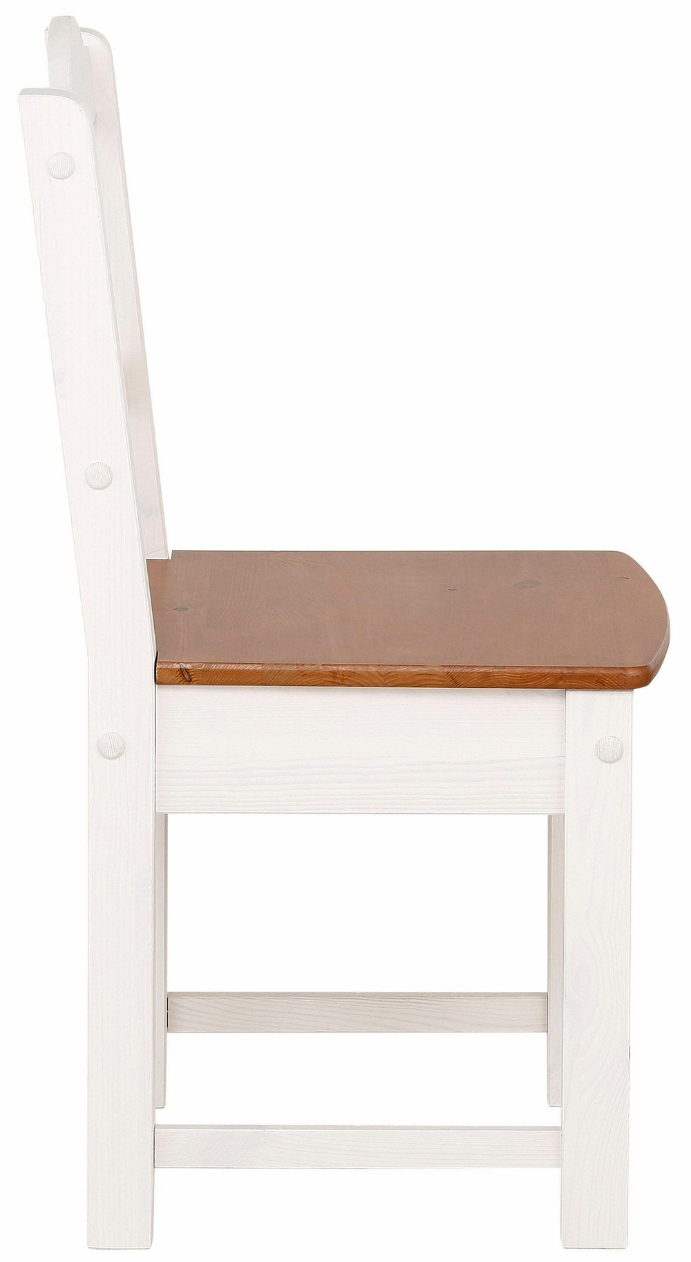 Комплект прочных стульев Ванда 45х45 см с анатомической спинкой, 4 шт. из массива сосны, для кухни, столовой, гостиной и дома, белый/черри