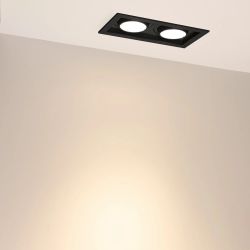 Светильник MS-VORTEX-BUILT-S210x117-2x20W Warm3000 (BK-BK, 40 deg, 230V) (Arlight, IP20 Металл, 5 лет) 058443