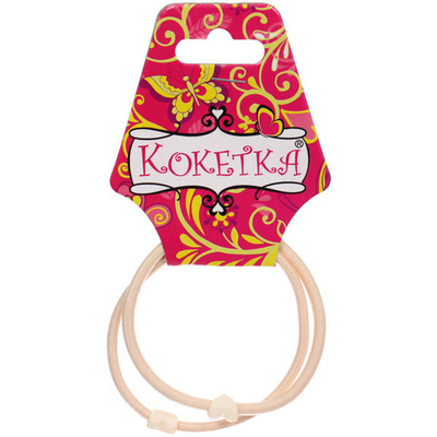 Резинки для волос 2шт «Грация», сердечки, микс 5 цветов, d-5,5см