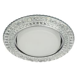 DK LD26 SL/WH Светильник ЭРА декор cо светодиодной подсветкой Gx53, прозрачный