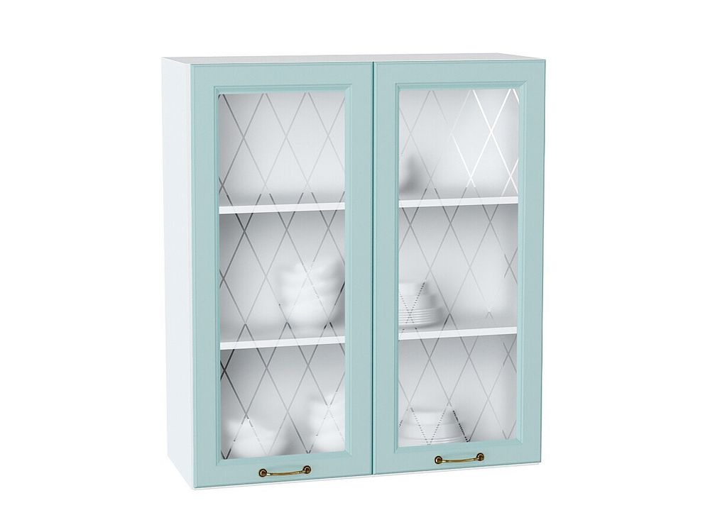 Шкаф верхний с 2-мя остекленными дверцами Ницца