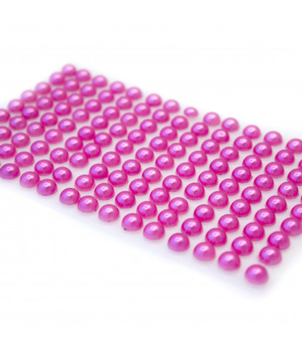 Стразы жемчуг малиновые 8 мм 135 шт