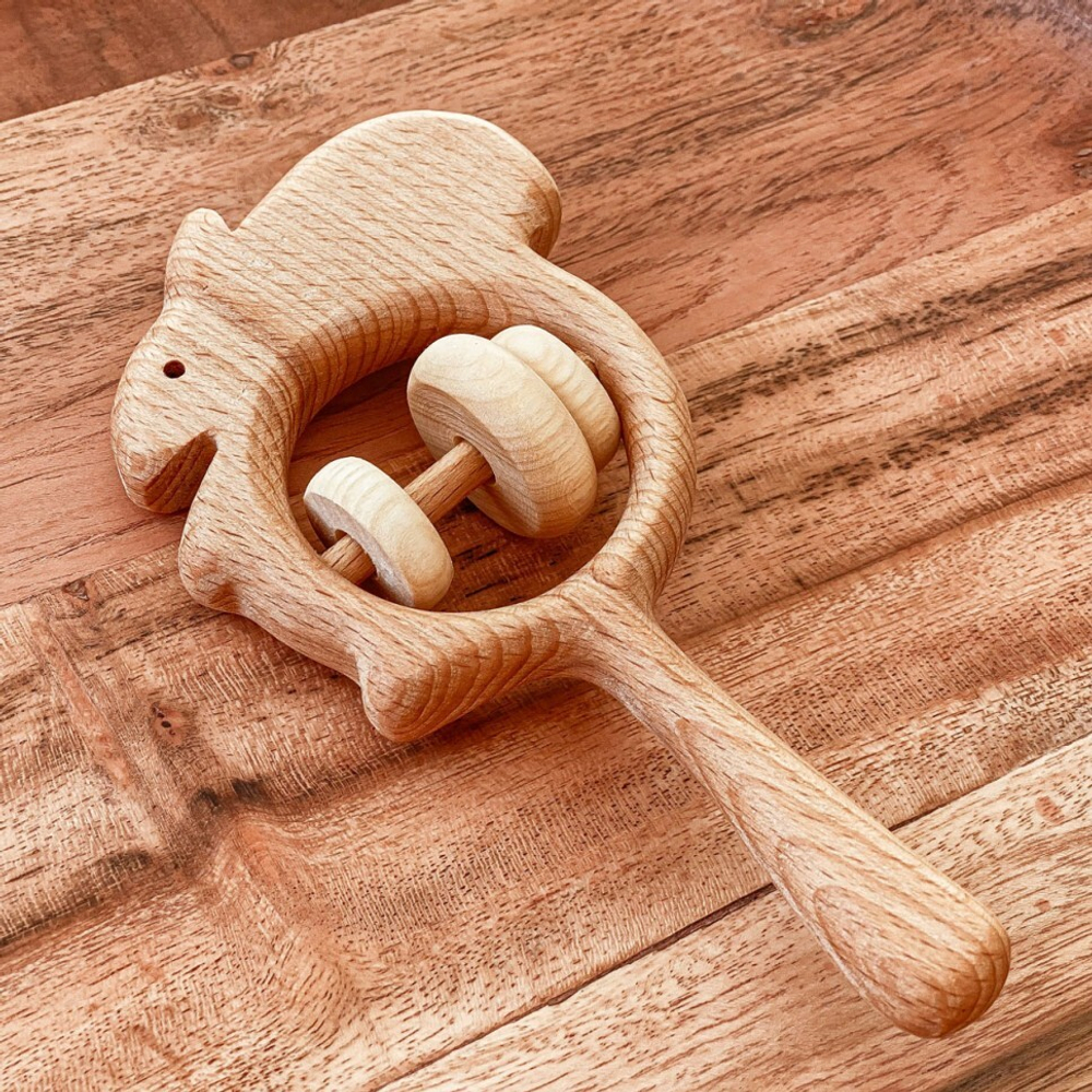 Деревянная погремушка Белочка  Леснушки