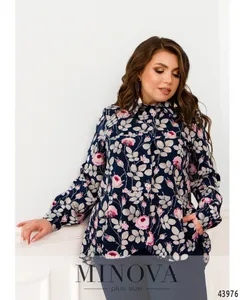 Блуза 2229-темно-синий Minova