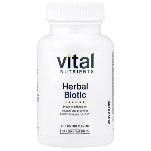 Vital Nutrients, Herbal Biotic, биотик, 60 веганских капсул