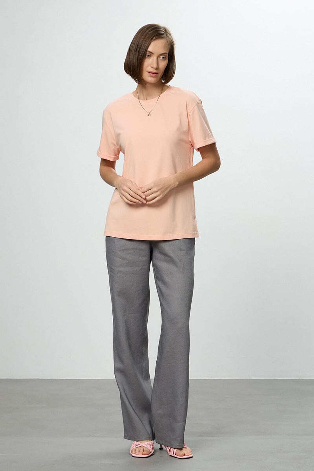 Футболка оверсайз лососевый