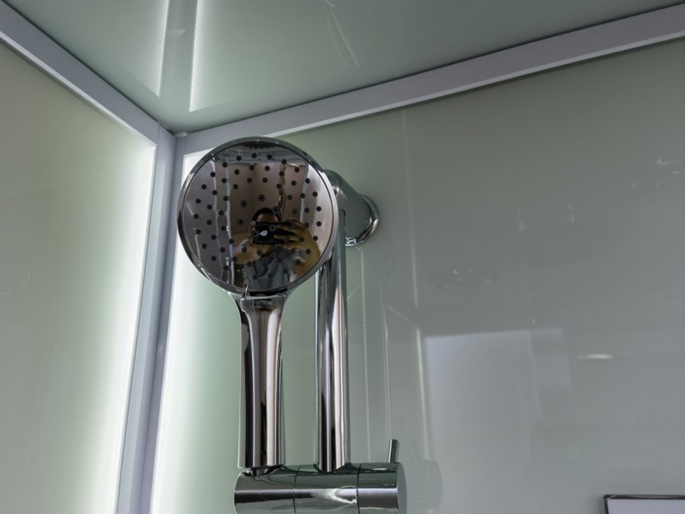 Душевая кабина Esbano (Эсбано) ES-L115CR R, с низким поддоном, с электрикой и LED освещением, 115х85х210