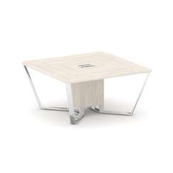 Steel Meet Стол переговорный квадратный MD-PR.B.SP-08 Денвер Светлый/Нержавеющая Сталь/Хром 1600*160