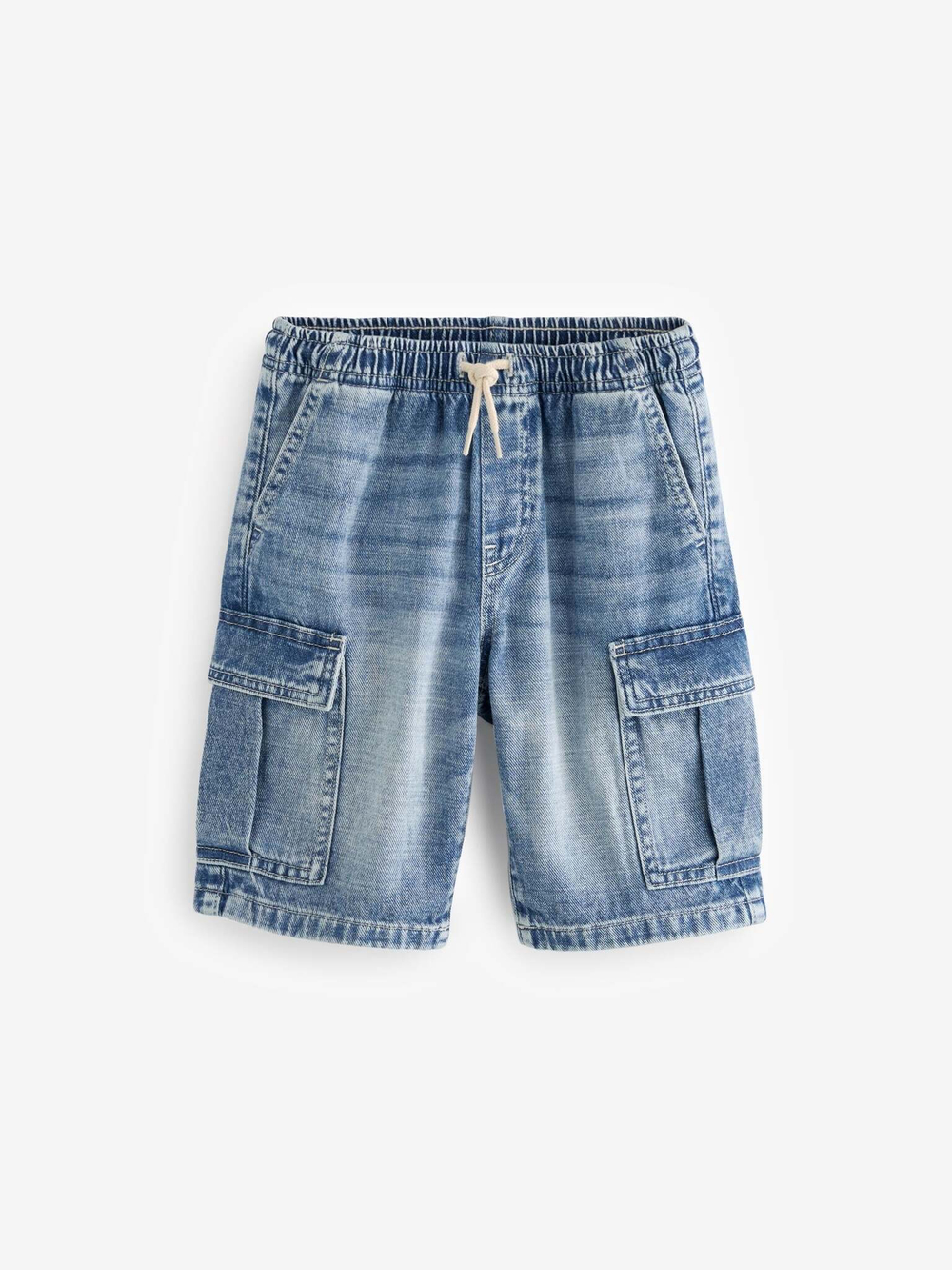 Шорты карго джинсовые для мальчика Next 505-446, Синий