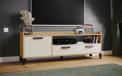 Тумба ТВ Парус-8, Дуб крафт золотой, Кашемир