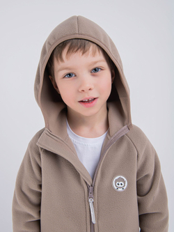 Комбинезон флисовый со вставками "Кофейный"