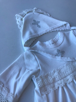 Платье крестильное с чепчиком с молочной тесьмой (Малышеево) Арт. 1003И (Размер: 80)