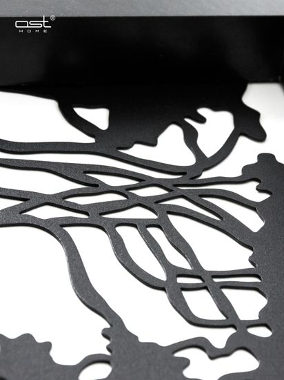 Полки панно с часами "Акация"