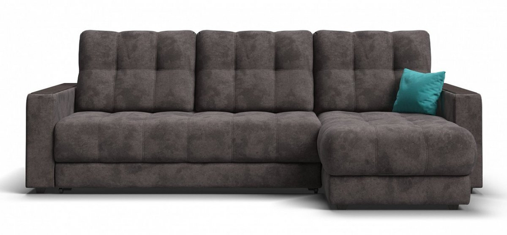 Угловой диван Босс Классик Велюр Алькантара серый