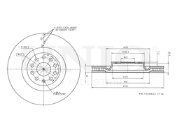 Диск тормозной передний UNIO BRD-20542