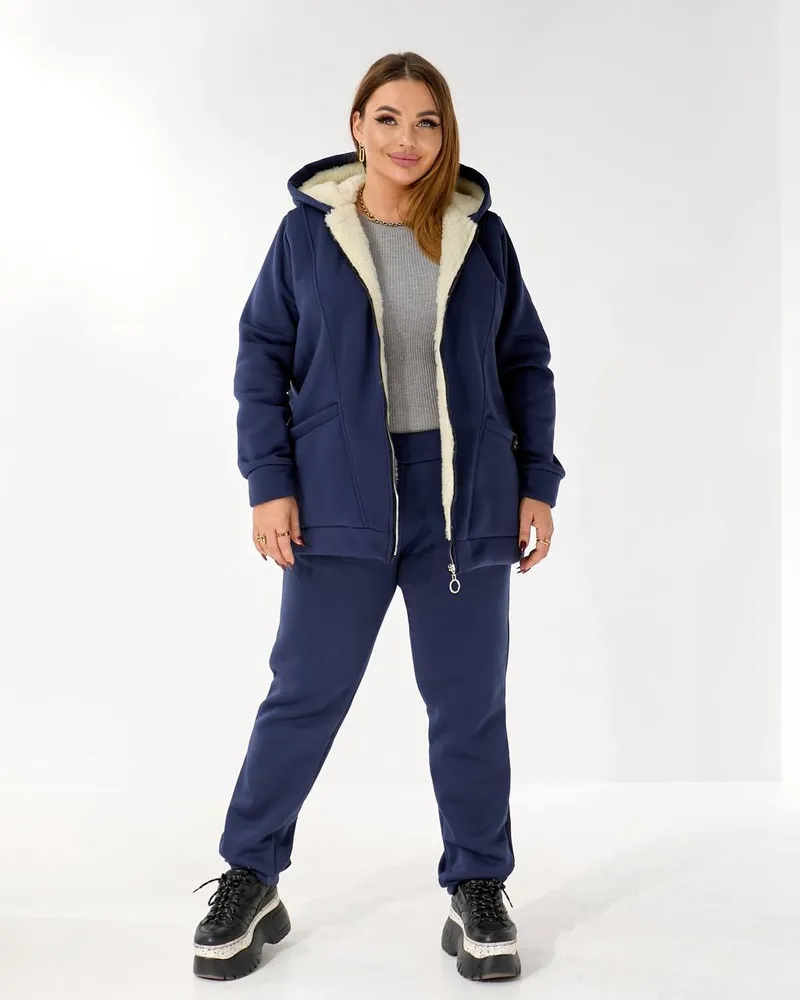 Костюм с мехом УК-5478-2 Фабрика Моды