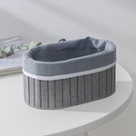 Корзина для хранения деревянная овальная 19х11х9,5 см (серый)