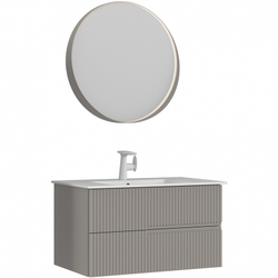 Тумба с раковиной Orka Moonlight 90 5001502 подвесная Бежевая матовая