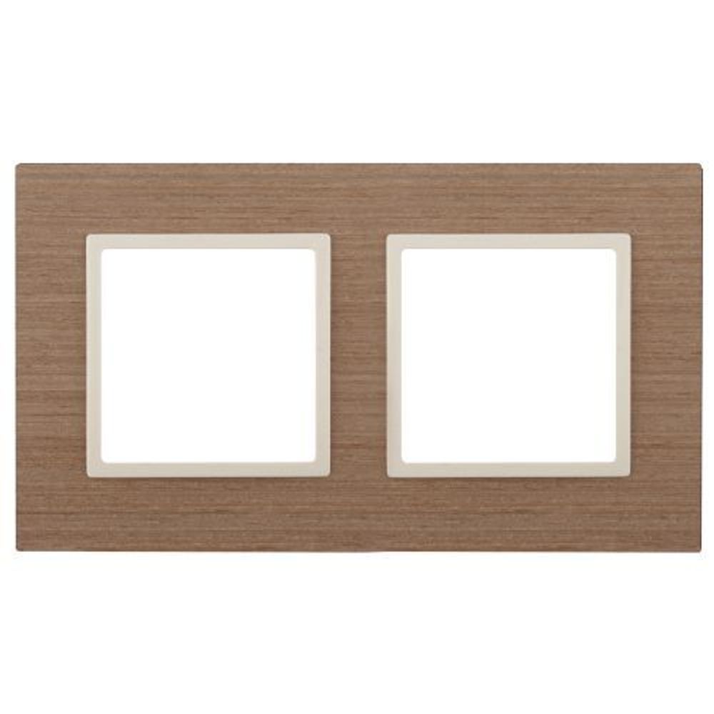 Рамка 2-м 14-5302-07 дерево Elegance ясень+сл. кость ЭРА Б0034572